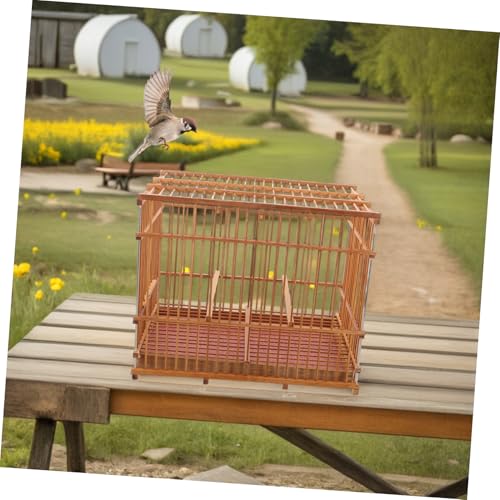 Lightweight Bird Cage Portable Woven Bird Carrier for Small Birds Stylish Outdoor Travel Accessory for Parakeets and More Durable Design for Everyday Use
