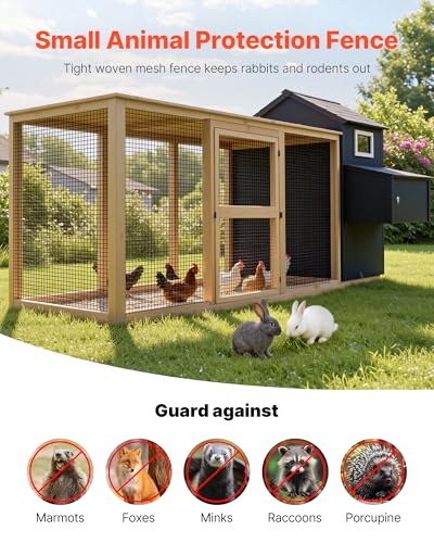 VEVOR Hardware Cloth 24 in x 50 ft, 1/2 in 19 Gauge Galvanized Wire Mesh Roll, Weather-Resistant Vinyl Coated Chicken Wire Fencing, Heavy Duty Welded Garden Plant Fencing for Rabbit Cage Snake Fence - size: 24in*50ft