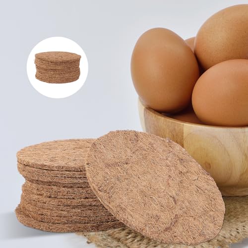 TEHAUX Coconut Fiber Bird Nest Mat 8.1 Inch Dehumidification Racing Pigeon Nest Pad Breathable Durable Bird Breeding Accessory for Egg Protection