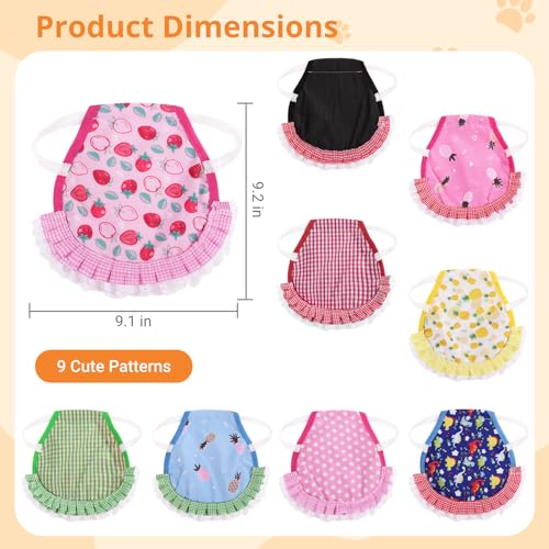 9Pcs Chicken Saddles For Hens, Waterproof Chicken Aprons with Elastic Straps, Chicken Feather Protective Jackets, Poultry Protectors, Wing Back Protectors, Hen Feather Fixing Supplies