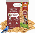 Happy Wings 5LB Shelled Peanuts Bird Food, No Grow Seeds, 100% Edible | High in Oil & Protein, High Energy Content, No Waste Bird Seeds, Heat Treated at Optimum Temperature, USDA & BRC-GS Approved - size: 5 Pound (Pack of 1)