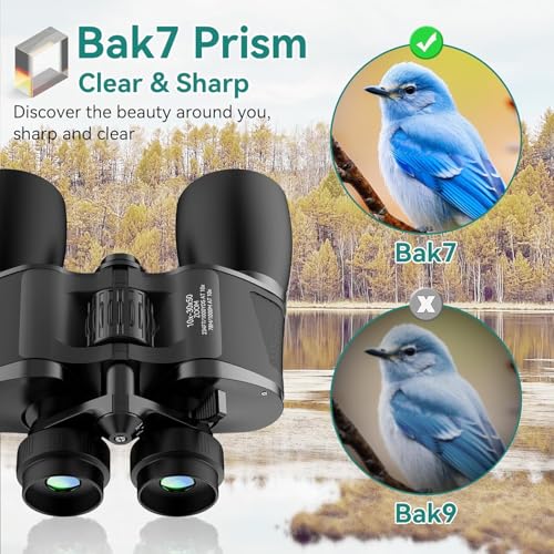 MLight 10-30X50 Zoom Binoculars for Adults, High Powered Military Binoculars for Bird Watching, Hunting, Outdoor, Hiking, Concerts Large View, Waterproof, BK7 Prism, FMC Lens, Low Light Night Vision - color: 10-30X50 (BAK7)