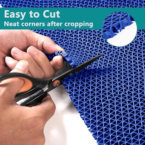 WochiTV Non Slip Drainage Mats PVC Pool Floor Mat 0.23'' Thick Outdoor Indoor Parking Space Mat for Bathroom Garage Basement Backyard Commercial Kitchen 3x3.3Ft Blue - color: Blue, size: 3 x 3.3 ft