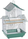 Prevue Hendryx SP1720-4 Shanghai Parakeet Cage, Green and White - color: Green