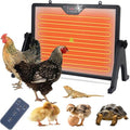 Chicken Coop Heater Radiant Chicken Heater for Inside Coop 180W with Remote Control Timing Function, Adjustable Temp, Light, Perfect Chicken Coop Accessories Kitten Puppy Pets for Winter(Fahrenheit) - size: 23.6"L x 17.7"W x 13.0"H
