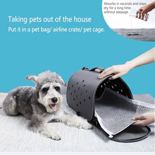 Guinea Pig Pee Pads, Disposable Rabbit Cage Liners, Charcoal Odor Controlling Absorbent Waterproof Pee Pads for Hamster, Bunny, Ferret, Chinchilla and Other Small Animals (24" x 18", 50 PCS) - size: 23.6" x 17.7" - 50PCS