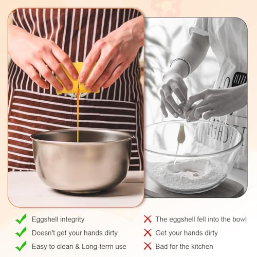 3pcs Egg Shell Opener & 1 Egg Separator,Eggs Cracker Tool for Rawegg,Handheld Eggshell Cutter Hard Boiled Eggs Breaker Yolk White Separator for Cooking Camping Kitchen Gadgets