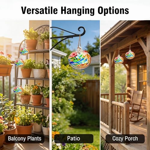 3in Glass Hummingbird Feeder Hanging Feeder with 2 Feeding Port for Outside - color: F