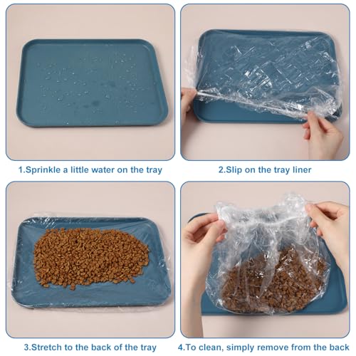 Disposable Bird Cage Liners, 50Pcs Elastic Plastic Birds Cage Tray Liners, Waterproof Birds Cages Tray Liner, Universal Birdcage Liner Bags for Parakeets, Parrots, Bird Cages Accessories(13.7" x 9.8")