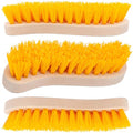 Pack of 3 - Hard Bristle Scrub Brush - Stiff Brush for Cleaning, Heavy Duty Utility Hand Brush Set for Indoor and Outdoor, Nylon Scrubbing Brush - size: 7.87" Pack of 3