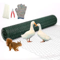 36in×150ft Chicken Wire Roll Hexagonal Netting Galvanized PVC Coated 1in Mesh Garden Poultry Fencing Barrier Animal Plants Hardware Cloth Crafts for/Rabbit/Floral/Chicken Coop/DIY Projects - size: 1in 36in×150ft