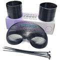 3 Pcs Outdoor Squirrel Baffle - Metal Spring Device, Anti Squirrel Barrier - Spring Coil Guard, Bird Feeder Accessories for Bird Feeder Poles Protect Seed - color: Black
