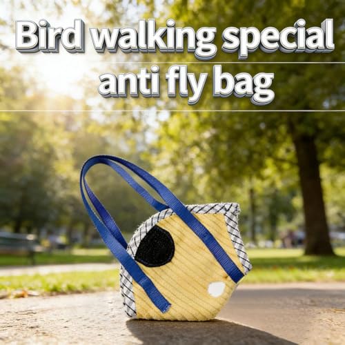 Portable Bird Carrier Bag,Escape Resistant Parrot Carrier Bag Harness for Small Medium Parrots,Soft Birds Flight Clothes,Cute Stylish BagHarness for Outdoor Activity,Ideal Gift for Bird Lovers - color: M(3.35"), size: 3.2"L x 3.2"W x 0.4"H