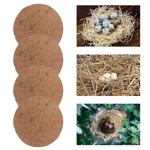 SEWACC 10Pcs Natural Palm Nest Pads for Pigeon Egg Hatching Breathable Bird Breeding Mats Pet Supplies Suitable for Parrots Hamsters and Poultry Eco-Friendly Material