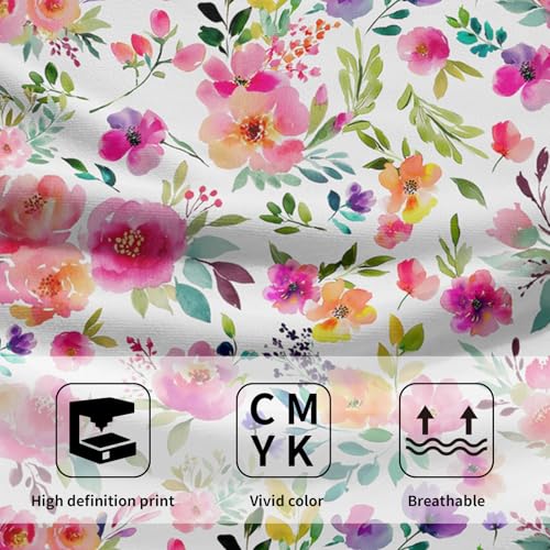 Spring Summer Floral Hand Towels Set of 2, Multicolor Flower Decorative Bathroom Towel 28x14 Inch, Soft Absorbent Microfiber Wash Cloth for Kitchen Gym Hotel Home Decor - color: Multicolor Flower