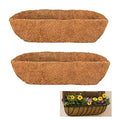 2pcs Trough Coco Liner 36 inch Wall Planter Replaceable Coco Liner for Window Box, Fence Flower Baskets - size: 36 in -2pcs