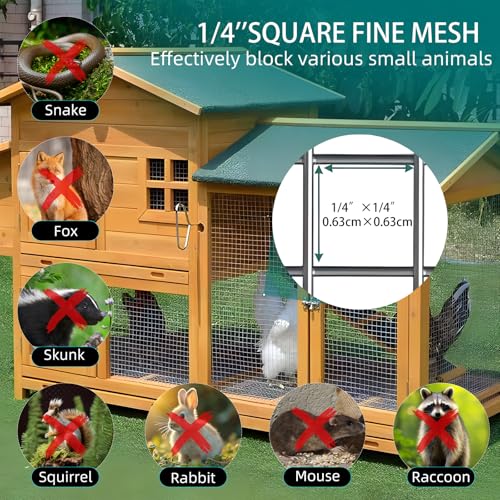Hardware Cloth 1/4 Inch 23 Gauge 16in X 10ft Chicken Wire Fencing | Galvanized Welded Wire Mesh, Snake Gopher Barrier Garden Fencing Rabbit Cage Netting - size: 1/4 inch 16inx10ft