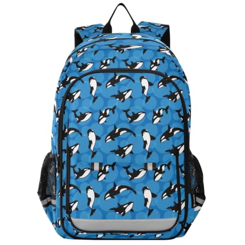 Kids Backpack Elementary Middle School Bags for Boys Girls | Travel, Daypack, Lightweight, Waterproof, with Reflective Strip - color: Multi 13
