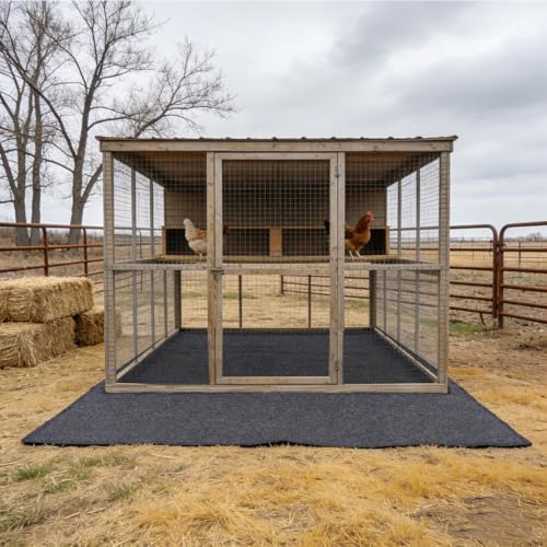 Chicken Coop Mat，Under Chicken House Mat——Absorbent Mat，Backing Prevents Liquid and Chicken Manure Penetration,Soft Material, Non-Slip Backing，Washable,Keeps Chicken House Floors Clean (36" x 48") - size: 36.0"L x 48.0"W x 0.2"H