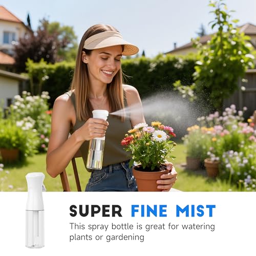 Continuous Spray Bottle for Hair Ultra Fine Mist Sprayer 3 Pack 6.8 OZ | Continuous Hair Spray Bottles Refillable Water Mister Sprayer for Hairstyling, Plants, Pets, Skincare,Salons,Barber,Cleaning - color: Pink White White, size: (3-Pack)-6.8 Oz