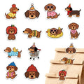 MAYJOYDIY 24Pcs 12 Styles Dachshund Animal Acrylic Chip Clips Dog with Apple Party Hat Heart Sunglasses Bag Sealer Sealing Closures Cute Duck Float Scarf Bag Clips for Food Storage Airtight Seal Grip - style: Dog