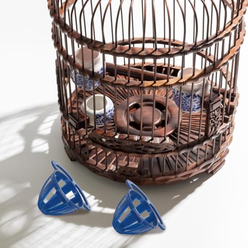 Hanging Bird Food Basket 10-Pack Cage Cup Feeders for Fruits Vegetables and Eggs Multi Functional Egg Holder for Parakeets Small Birds and Songbirds 2.75 X 2.67 X 1.37 in