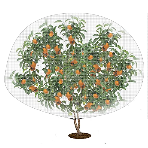 PURPLE STAR 1N 6.2 x 8.2 Feet Insect Bird Barrier Netting Mesh with Drawstring, Garden Bug Netting Plant Cover for Protect Plant Fruit Flower from Insect Bird - color: 6.2x8.2 Ft
