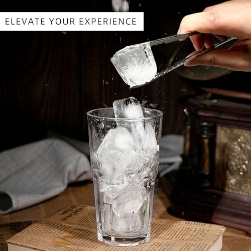 Ice Tongs With Scoop For Ice Bucket,Stainless Steel Silver Scopper,For Freezer And Kitchen