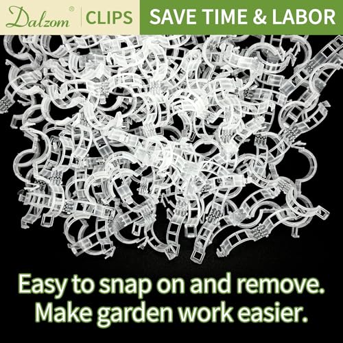 Dalzom® 300Pcs Tomato Clips, Plastic Trellis Clips Plant Support Clips, Plant Clips for Support, Grape Vine, Tomato Vine, Vegetables Plants, Garden Clips to Grow Upright Makes Plants Healthier - color: Translucent
