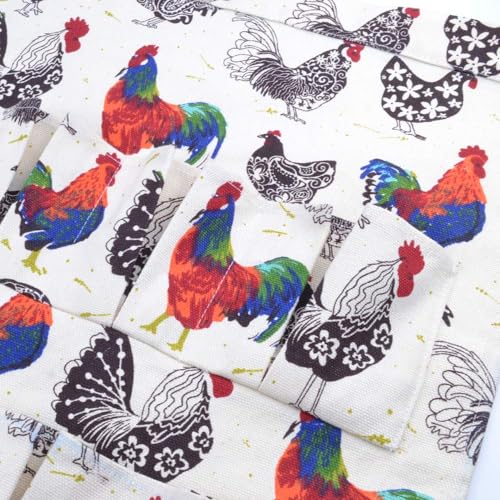 Sefiron Chicken Egg Collecting Apron,12 Deep Pockets for Hense,Duck,Goose Eggs - color: Flower Hen