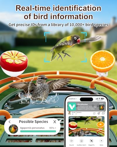 Bird Feeder with Camera, Smart Birdfeeder with Cam Solar Powered, 2K HD Video, AI Identification, Instant Arrival Alerts, IP66 Bird Bath & Feeder,Gift for BirdLover (with BirdBath, Dark Green) - color: Dark Green, style: With BirdBath