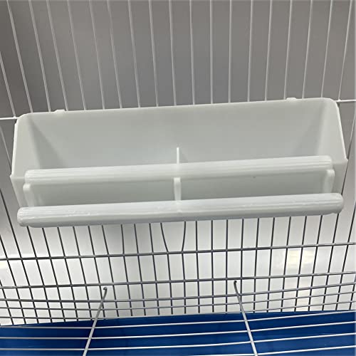 Bird Feeder/Dispenser for Cage, 4 Pack PP Material, Holds More Feeds, Double Cups Design, Perfect for Small Birds, Accessories Included | Bird Food Bowl Cups, Bird Waterer Food Feeder, Birds Dispenser Feeder for Cage with 2 Pcs Bird Feeder Accessories - s