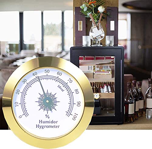 Cigar Hygrometer - High Precision Adjustable 2 Inch Hygrometer Thermometer for Cigar Humidor | Cabinet | Jars | Guitar
