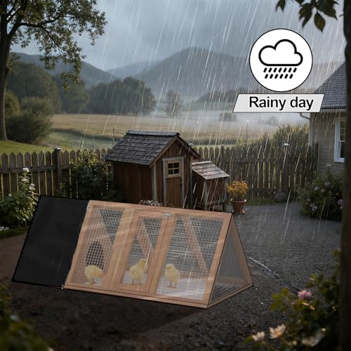 Small Chicken Coop Cover Waterproof Quail Coop Winter Cover is Suitable for Chicken House, Duck House, and Rabbit Cages 50" Lx 20" Wx 21" H