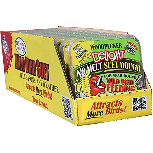 C&S Woodpecker Delight No Melt Suet Dough 11.75 Ounces, 12 Pack - style: Woodpecker 12-Pack