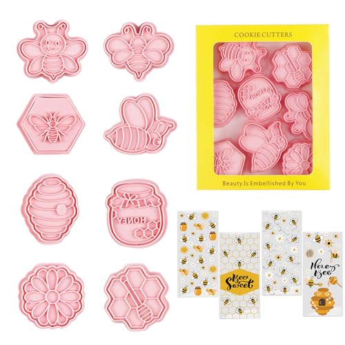 Cookie Cutters Stamps Biscuit Baking Tools Embossing Cookie Molds (Bees) - color: Bees
