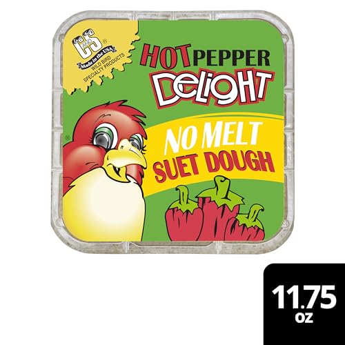 C&S Hot Pepper Delight No Melt Suet Dough 11.75 Ounces, 8 Pack - size: 11.75 Ounce (Pack of 8), style: Hot Pepper, 8 Pack