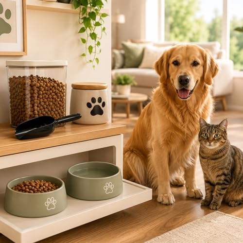 Pet Food Black Scoop, 11.62in Large Plastic Feed Scooper with Ergonomic Handle, Lightweight Food Storage Scoop for Dry Dog Food Cat Food Bird Seed Grain Treats and Bulk Pantry Ingredients