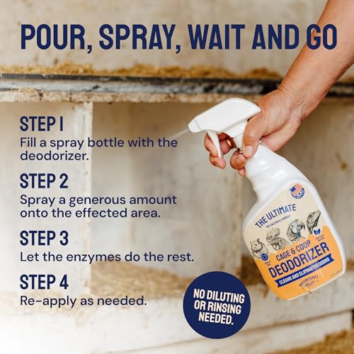 Hatortempt 1 Gallon Chicken Coop Deodorizer and Cleaner Spray, Unscented | Surface Odor Eliminator - Controls Ammonia - Safe & Fast Drying - Refresher for Wood, Sand, Bedding, Hay, Pine & Stone - size: 128 Fl Oz (Pack of 1)
