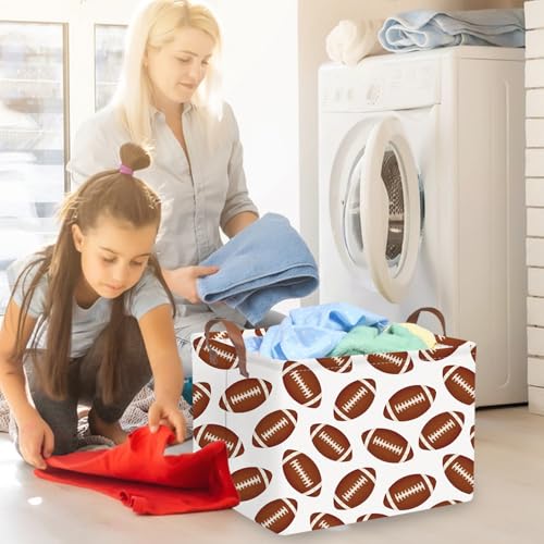 FXOLCSHE Rectangular Football Basket,Toy Organizer,Gift basket with handles,Kids Toys Storage Basket,Gift Box,Room decor (Footballs) - color: Footballs