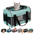 Cat Dog Carriers Soft-Sided Pet Carrier Large Cats for Medium Big Cat Small Dog Puppy up to 16lbs TSA Airline Approved Animal Collapsible Cat Carrier Carriers Travel Carrier Cat Bag (17x11x11) - color: green, size: 17.0"L x 11.0"W x 11.0"H