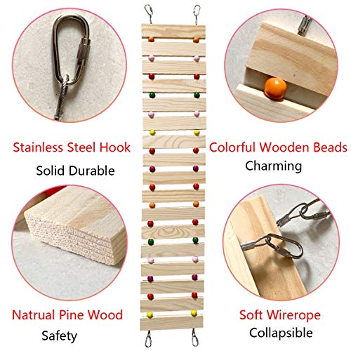 Chicken Coop Toy - Natural Wood Chicken Ladder, Swing, Perch for Hens, Poultry, Rooster, Chicks - size: S