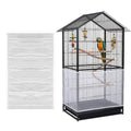 Large Bird Cage Seed Catcher Adjustable Soft Airy Skirt Guard Birdcage Nylon Mesh Net, White Bird Cage Net Cover Skirt Seed Guard for Parrot Parakeet Macaw Round Square Cages