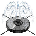 Yzert Solar Fountain, 3-Level Adjustable Water Height, 3.5W Glass Powerful Outdoor Fountain Pump with Rotating Rods & 7 Nozzles for Bird Bath, Garden, Pond, Patio, Flower Pot (2026 Model, Black) - color: Black