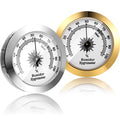 Frienda 2 Pcs Hydrometer 2 Inch Humidity Meter Cigar Humidor Hygrometers Round Cigar Hygrometer for Humidor Cabinet Cans(Silver, Gold) - color: Silver, Gold