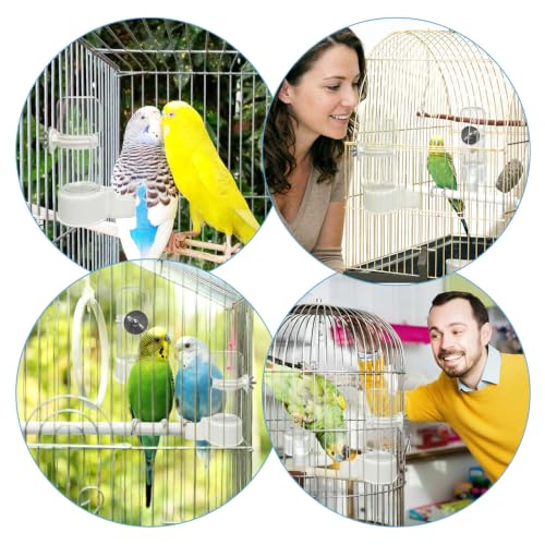 Automatic Pet Bird Water Feeder, Water Dispenser for Cage, Bird Cage Suspended Automatic Pet Water Feeder, Parrot Feeders for Parakeet Budgie Cockatiel Lovebirds Canary Finch - size: 140ml