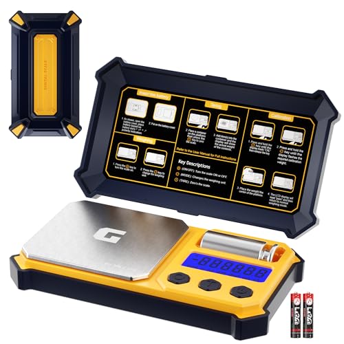 GRAM PRES Digital Pocket Gram Scale 300g x 0.01g Accuracy, Small High | Precision Portable Scale Digital Weight Grams and Oz for Jewelry,Diamond，Arrows, Powders and Medicine,with 50g Cal Weights