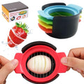 4-in-1 Stainless Steel Egg Slicer for Hard Boiled Eggs, Fruits & More – Effortless Egg Cutter for Salads, Sandwiches, Charcuterie Boards – (Perfect for Strawberries, Bananas, Grapes)
