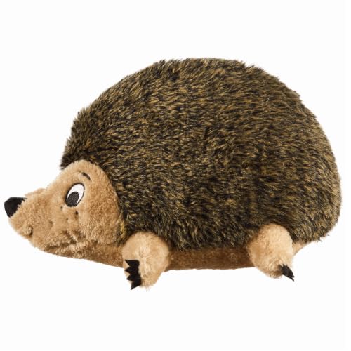Outward Hound Hedgehogz Plush Dog Toy, Squeaks & Grunts, Large, 12" x 7" | Soft Realistic Faux Fur, Round for Rolling & Chasing, Cuddle & Carry, Interactive Fetch, Light Chewers, Dogs & Puppies - size: Large (Pack of 1)