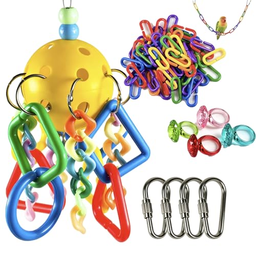 Parrot Toys, Hanging chew Toys Suitable for African Gray Parrots, Cockatiels, Amazon, Lovebirds, Peacock Parrots, and Peacock